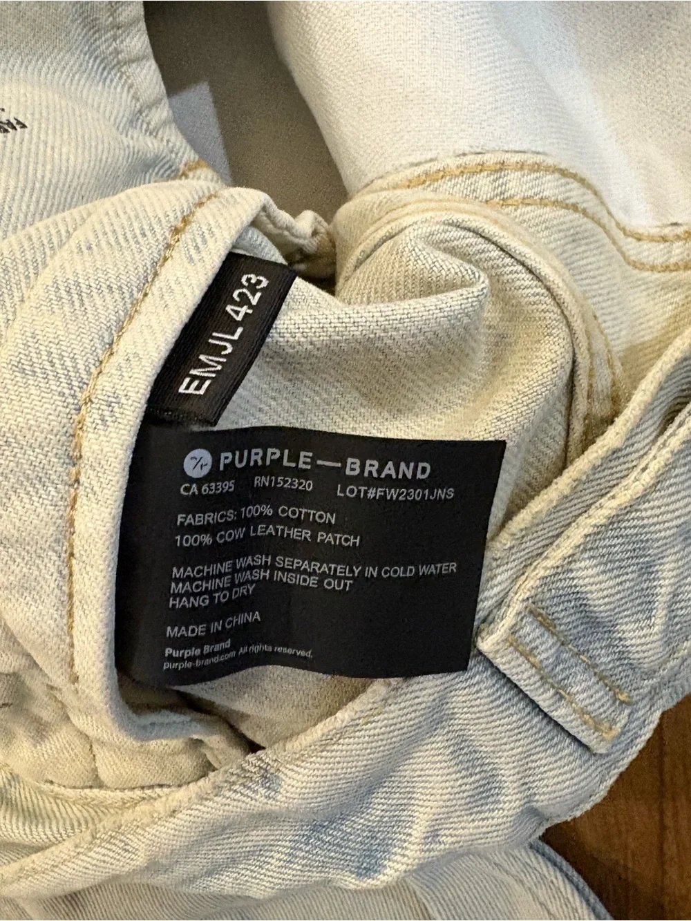 Purple Brand Light Wash Denim Jacket - Men's